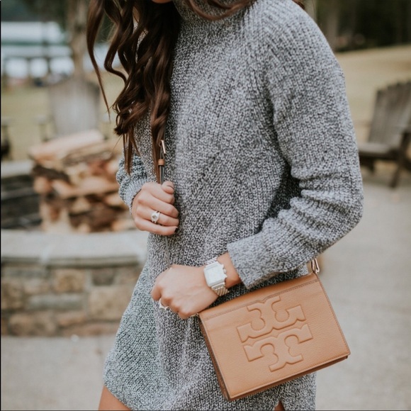 Topshop Grey Knit Sweater Dress 
